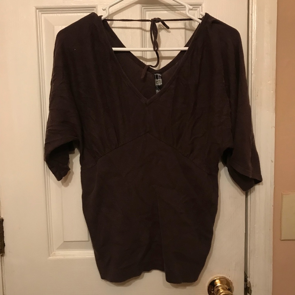 Brown maternity shirt